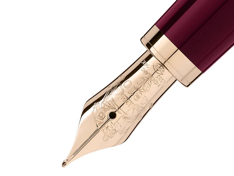 FOUNTAIN PEN GREAT CHARACTERS HOMAGE TO JOHN F.KENNEDY SPECIAL EDITION BURGUNDY MONTBLANC 118051